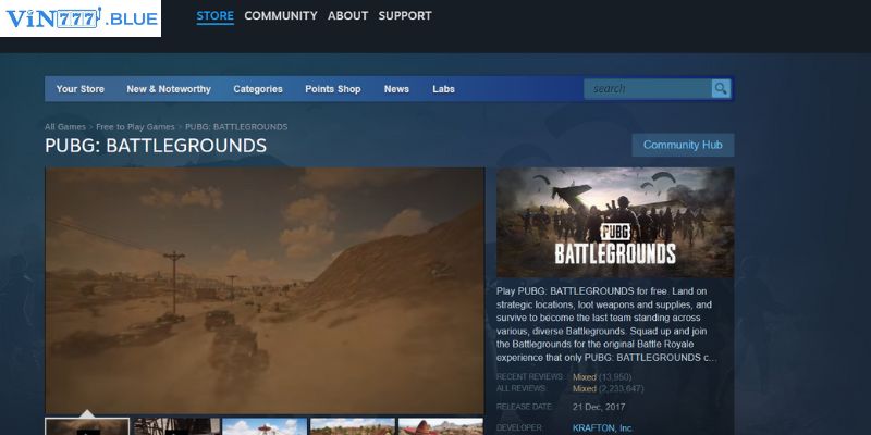 Tải PlayerUnknown's Battlegrounds từ cửa hàng game Steam